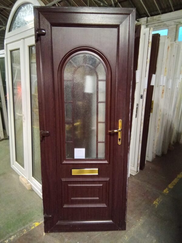 Used Rosewood Upvc Front Door 825mm x 2070mm 0450 - Image 2