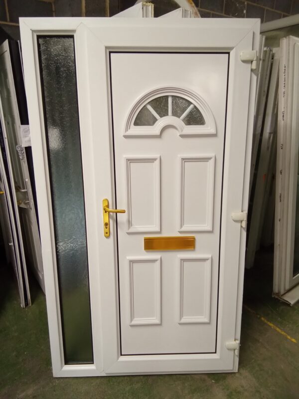 Used White Upvc Front Door And Side 1170mm x 2030mm DS08 - Image 2