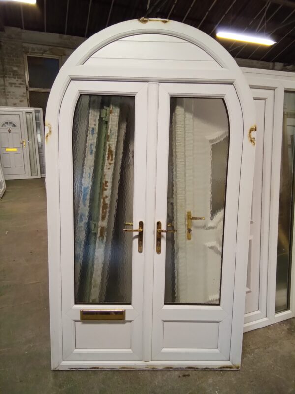 Used White Upvc French Doors 1330mm x 2285mm N010