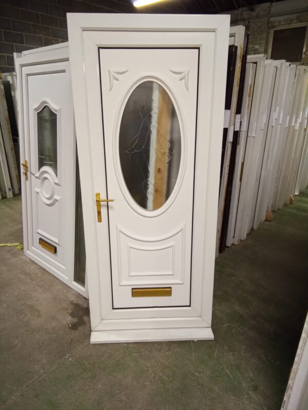 Used White Upvc Front Door 905mm x 2105mm 0121