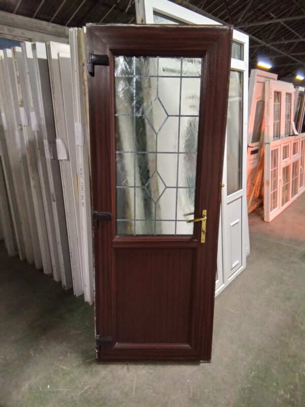 Used Woodgrain Upvc Back Door 780mm x 2060mm 0133 - Image 2