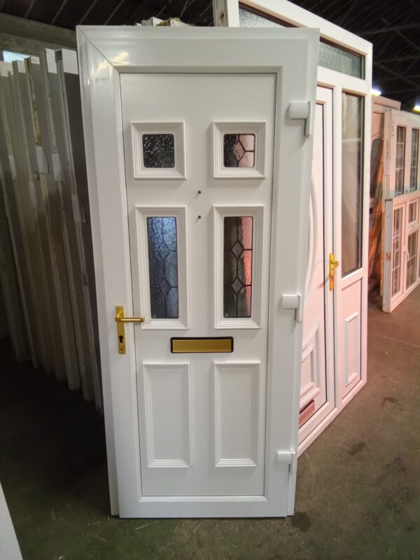 Used Woodgrain Upvc Front Door 850mm x 2030mm 0148 - Image 2
