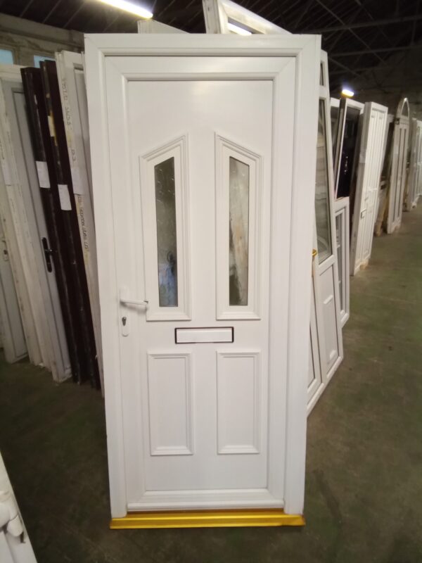 Used White Upvc Front Door 900mm x 2080mm 0172