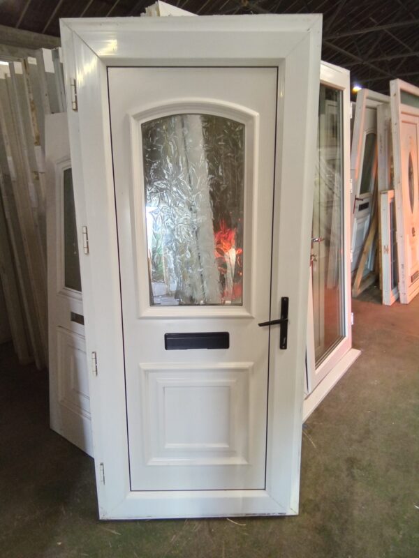 Used White Upvc Front Door 900mm x 2020mm 0103 - Image 2