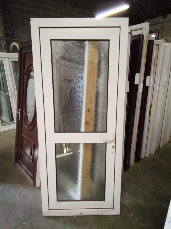 Used White Upvc Back Door 900mm x 2090mm 0355