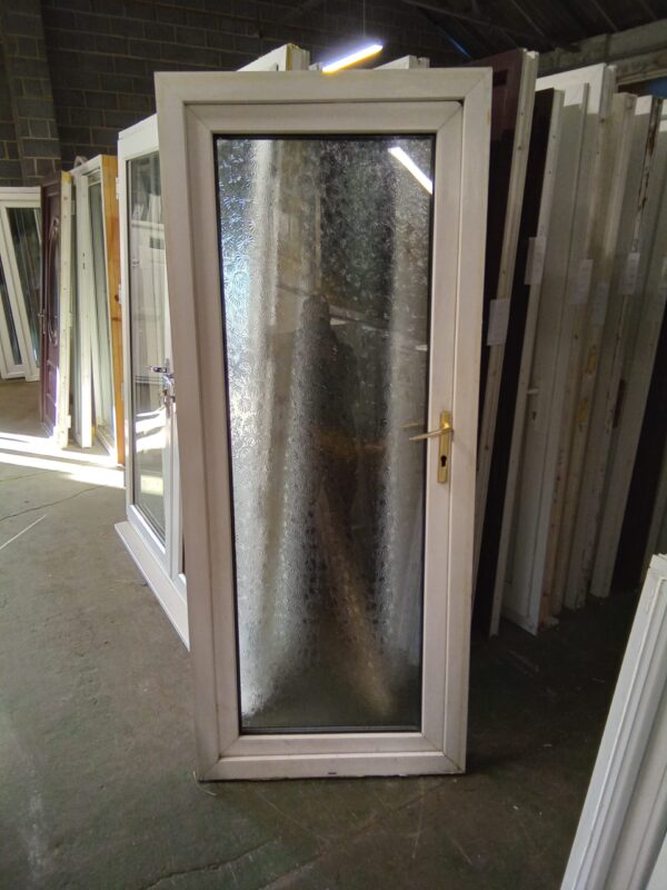 Used White Upvc Back Door 845mm x 2015mm 0181
