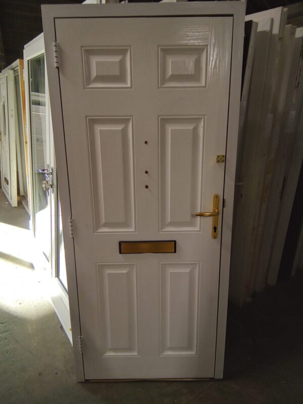 Used Green Composite Front Door 890mm x 1995mm 0204 - Image 2