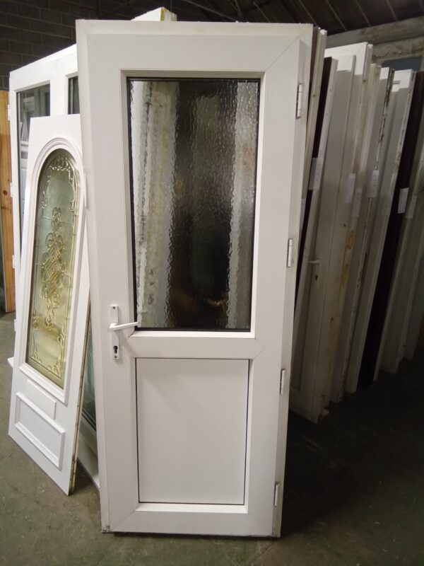 Used White Upvc Back Door 790mm x 2030mm 0252 - Image 2