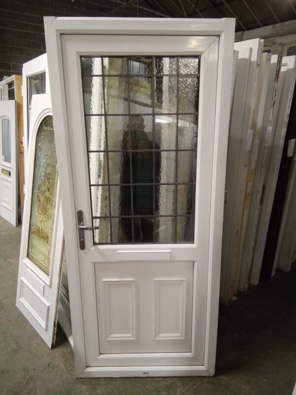 Used White Upvc Front Door 895mm x 2070mm 0273