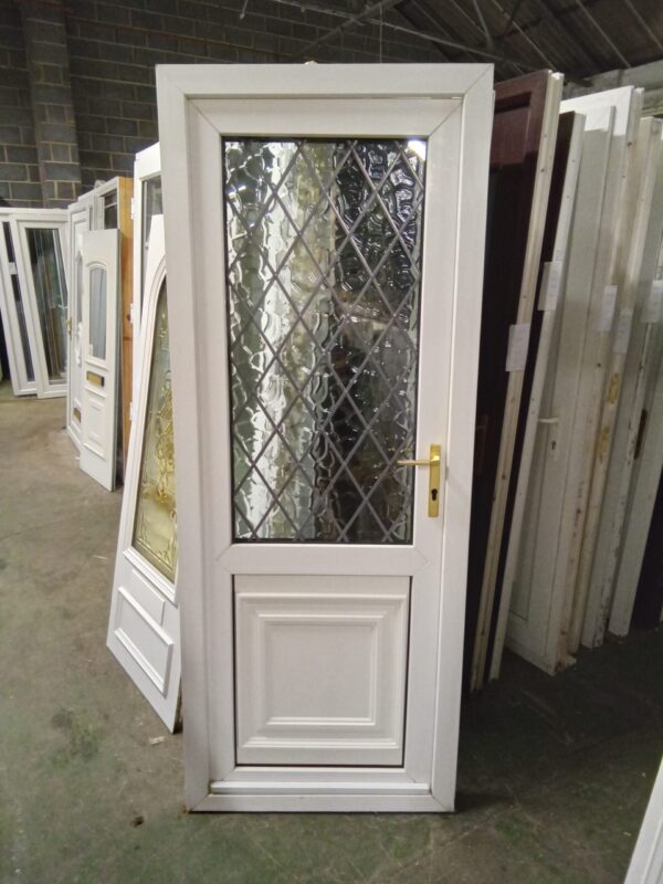 Used White Upvc Back Door 810mm x 2060mm 0275