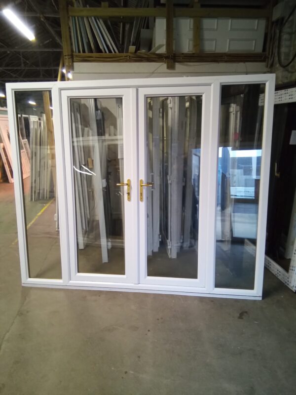 Used White Upvc French Doors With Two Sides 2490mm x 2080mm EA1A - Image 2
