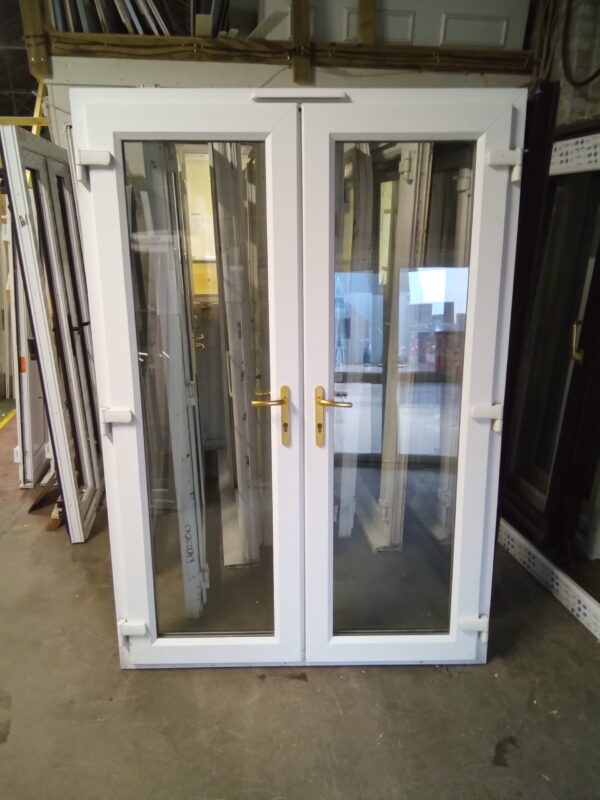 Used White Upvc French Doors 1430mm x 2060mm EA4A