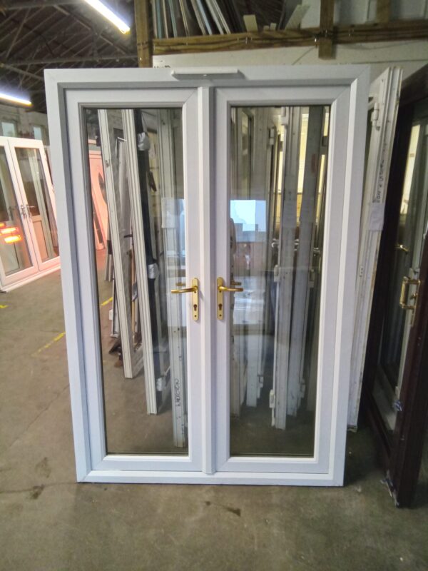 Used White Upvc French Doors 1430mm x 2060mm EA4A - Image 2