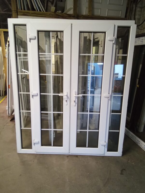 Used White Upvc French Doors 1800mm x 2120mm EA5A - Image 2