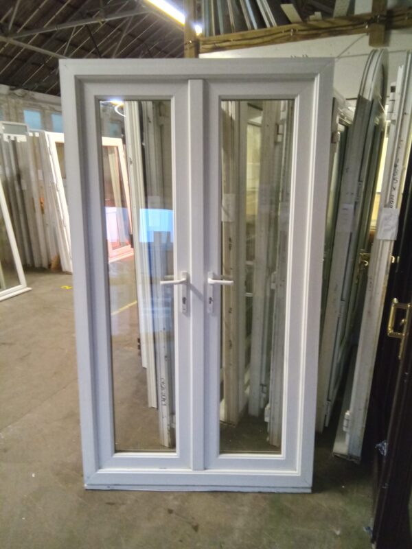Used White Upvc French Doors 1185mm x 2085mm EA6A - Image 2
