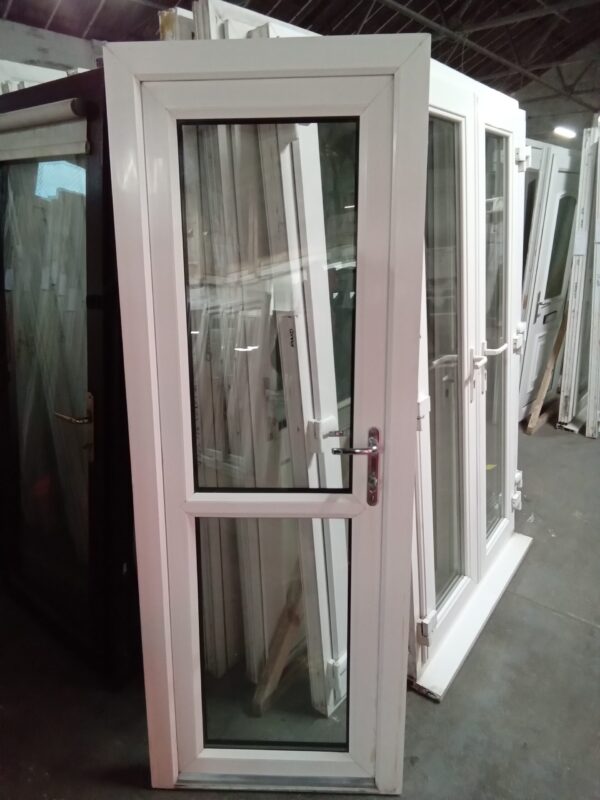 Used White Upvc Back Door 750mm x 2045mm 0432
