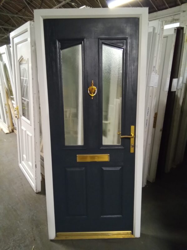 Used Anthracite Grey Composite Front Door 910mm x 2090mm 0714