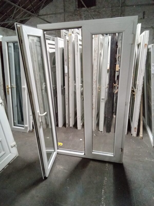 Used White Upvc French Doors 1190mm x 2055mm EA6 - Image 4