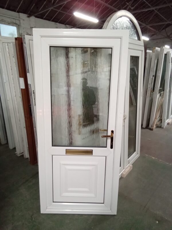 Used White Upvc Front Door 920mm x 2060mm 0424