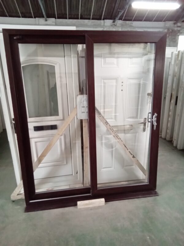 Used Rosewood Upvc Sliding Patio Doors 1780mm x 2090mm EA3