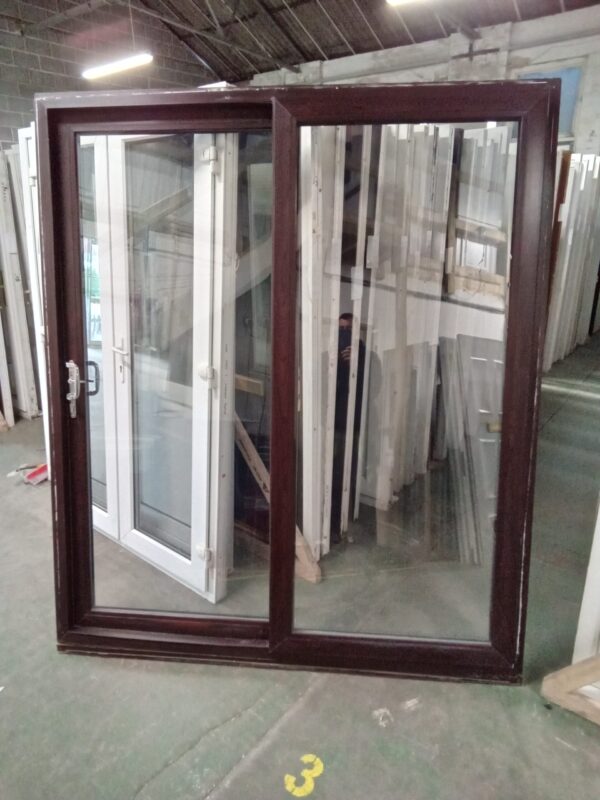 Used Rosewood Upvc Sliding Patio Doors 1780mm x 2090mm EA3 - Image 2