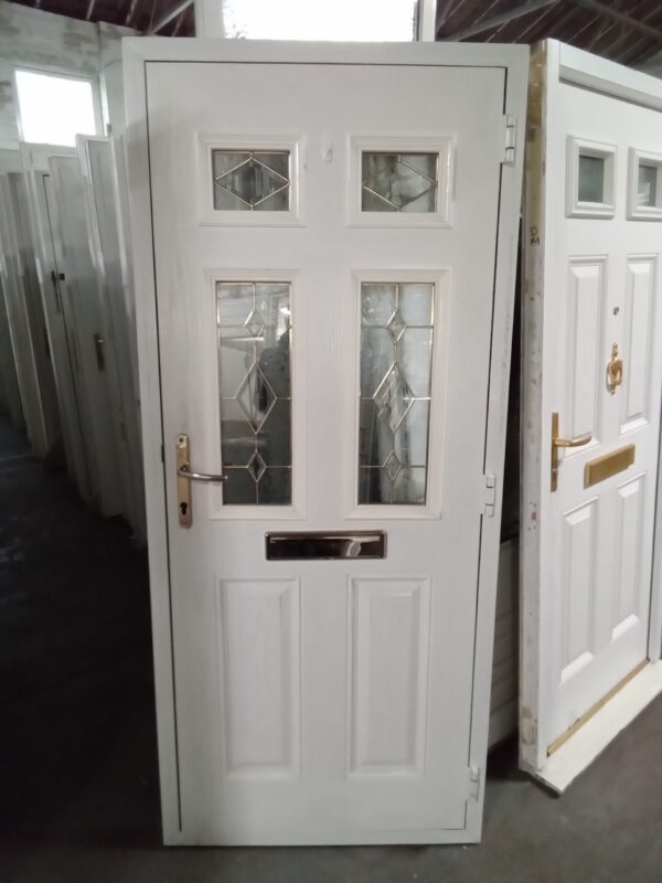 Used Brown Composite Front Door 900mm x 2065mm 0697 - Image 2