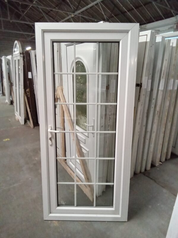 Used White Upvc Full Glass Back Door 950mm x 2050mm 0537