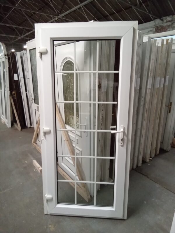 Used White Upvc Full Glass Back Door 950mm x 2050mm 0537 - Image 2