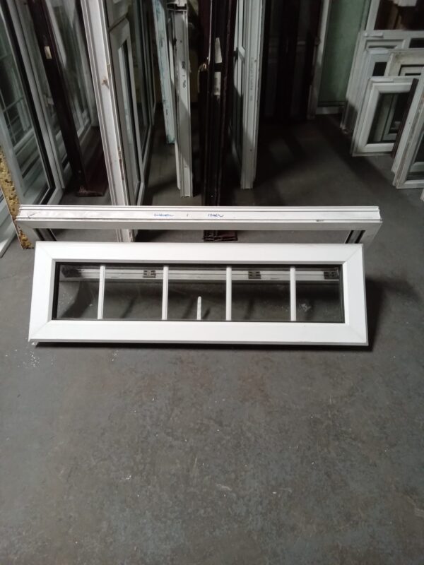 Used White Upvc Georgian Bar Window 1240mm x 420mm W0267 - Image 4