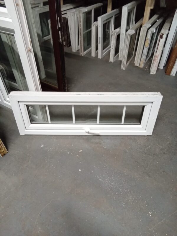 Used White Upvc Georgian Bar Window 1240mm x 420mm W0267 - Image 2