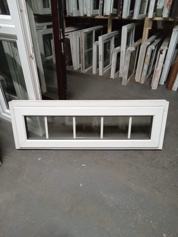 Used White Upvc Georgian Bar Window 1240mm x 420mm W0267