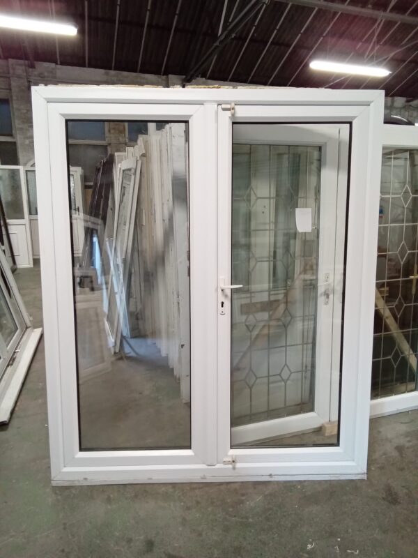 Used White Upvc French Doors 1800mm x 2145mm EA1 - Image 3