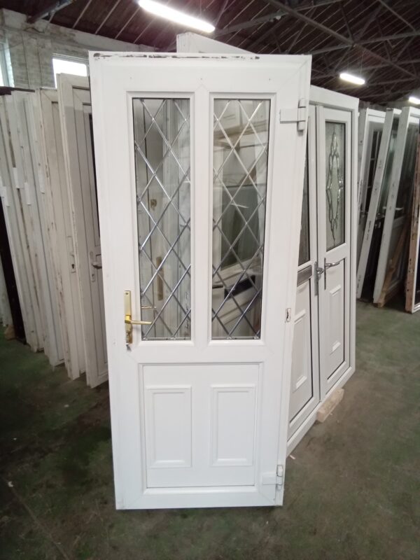 Used White Upvc Back Door 840mm x 2065mm 0234 - Image 2