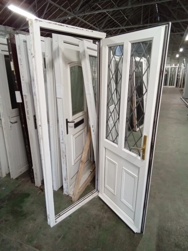 Used White Upvc Back Door 840mm x 2065mm 0234 - Image 5
