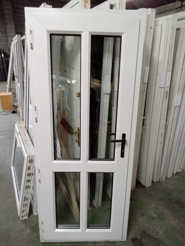 Used White Upvc Back Door 820mm x 1980mm 0323 - Image 2
