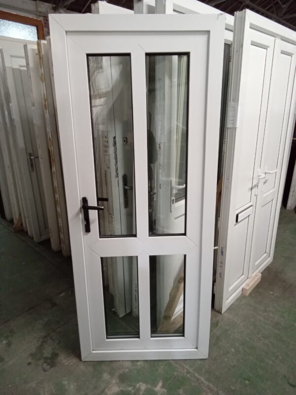 Used White Upvc Back Door 820mm x 1980mm 0323