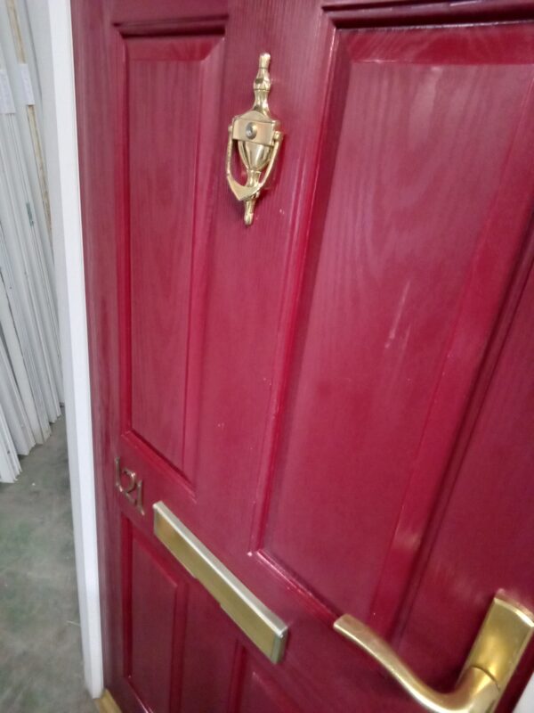 Used Red Composite Front Door 920mm x 2085mm 0289 - Image 3