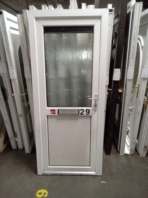 Used White Upvc Front Door 880mm x 2050mm 0810