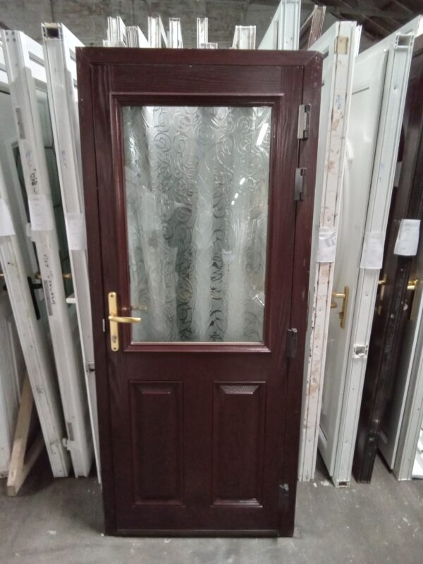 Used Rosewood Composite Back Door 845mm x 1980mm 0805 - Image 5