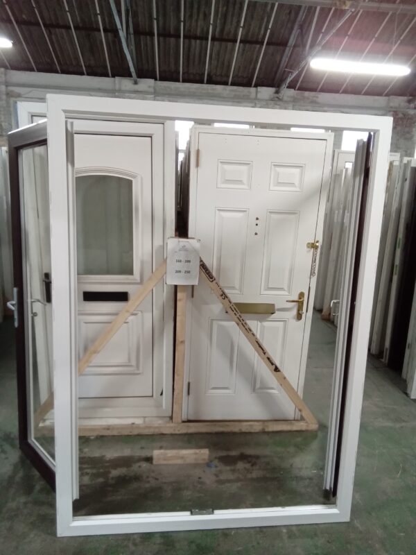 Used Rosewood Upvc French Doors 1500mm x 2045mm EA3 - Image 2