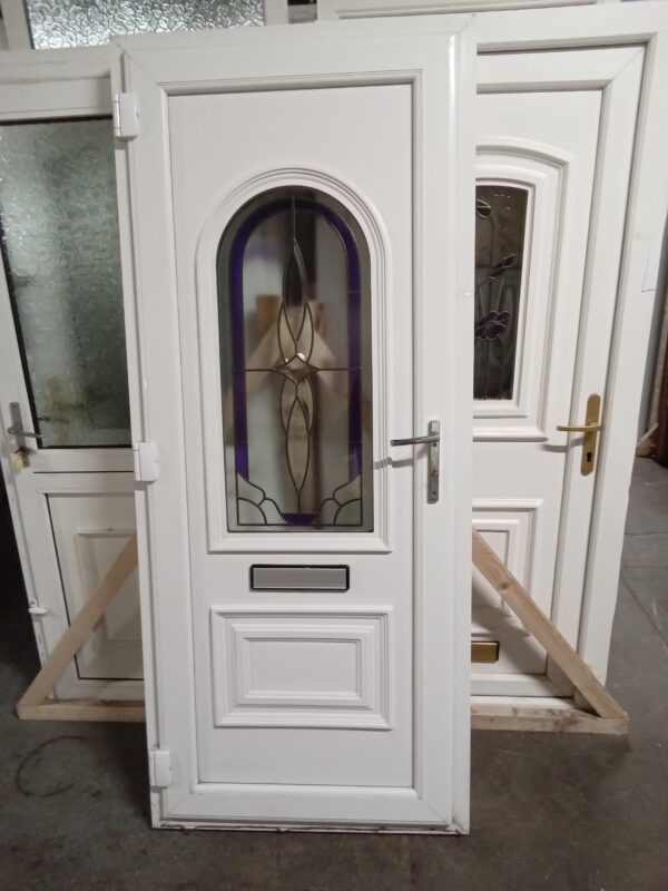 Used White Upvc Front Door 885mm x 2085mm 0690 - Image 2