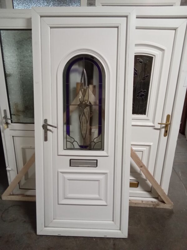 Used White Upvc Front Door 885mm x 2085mm 0690