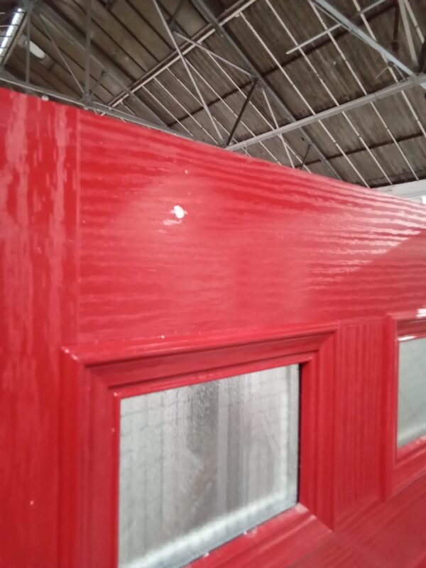 Used red Composite Front Fire Door 865mm x 2060mm 0515 - Image 4