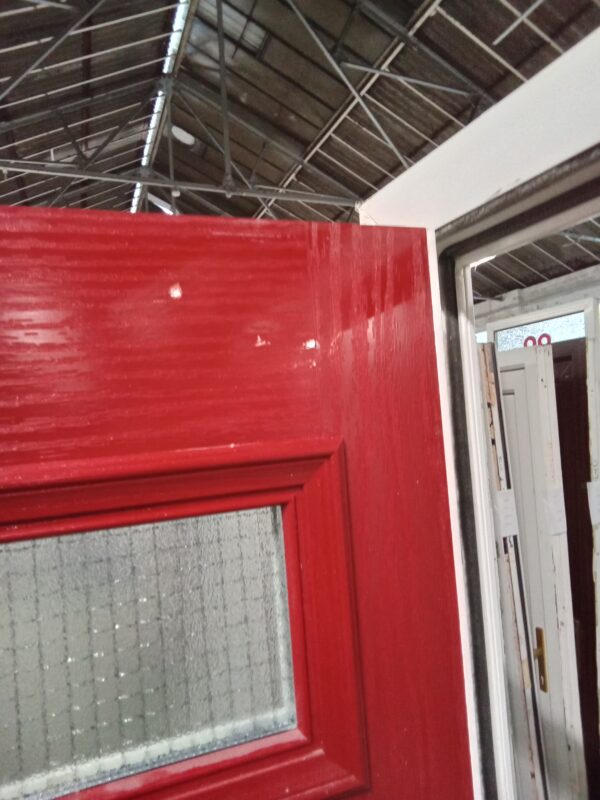 Used red Composite Front Fire Door 865mm x 2060mm 0515 - Image 5