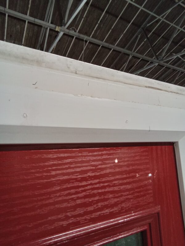 Used red Composite Front Fire Door 865mm x 2060mm 0515 - Image 7