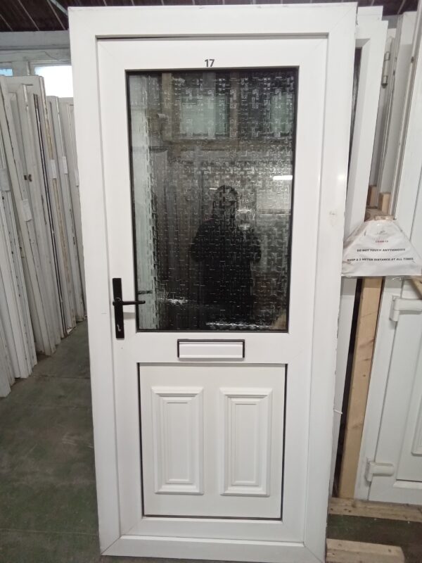 Used White Upvc Front Door 920mm x 2050mm 0279