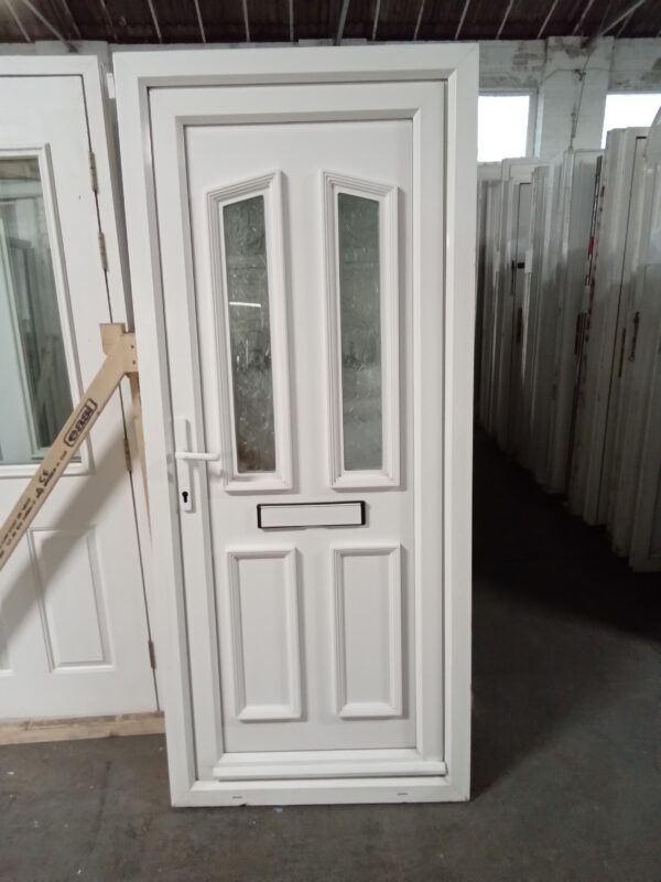 Used White Upvc Front Door 895mm x 2075mm 0637