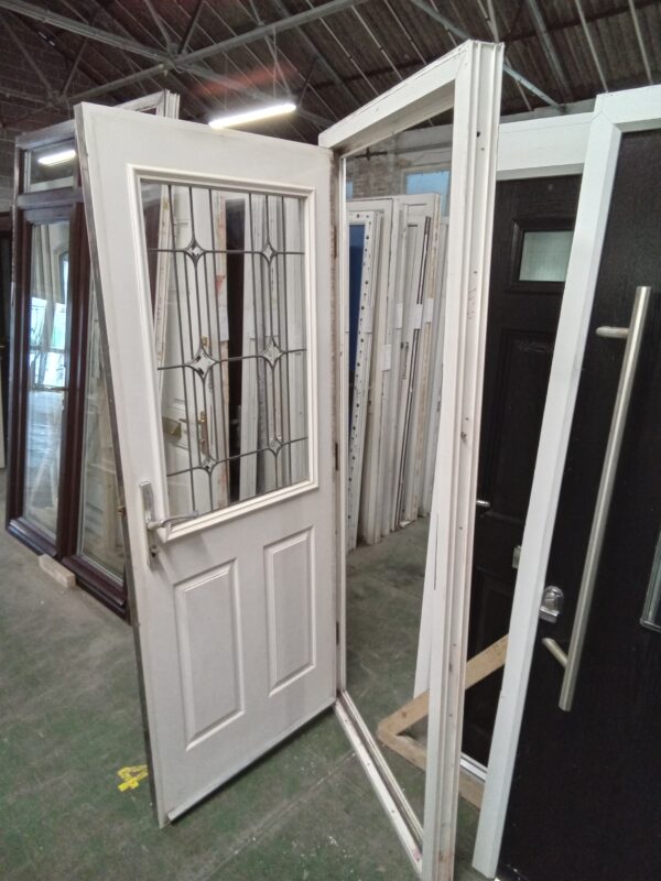 Used White Composite Back Door 890mm x 2085mm 0324 - Image 6