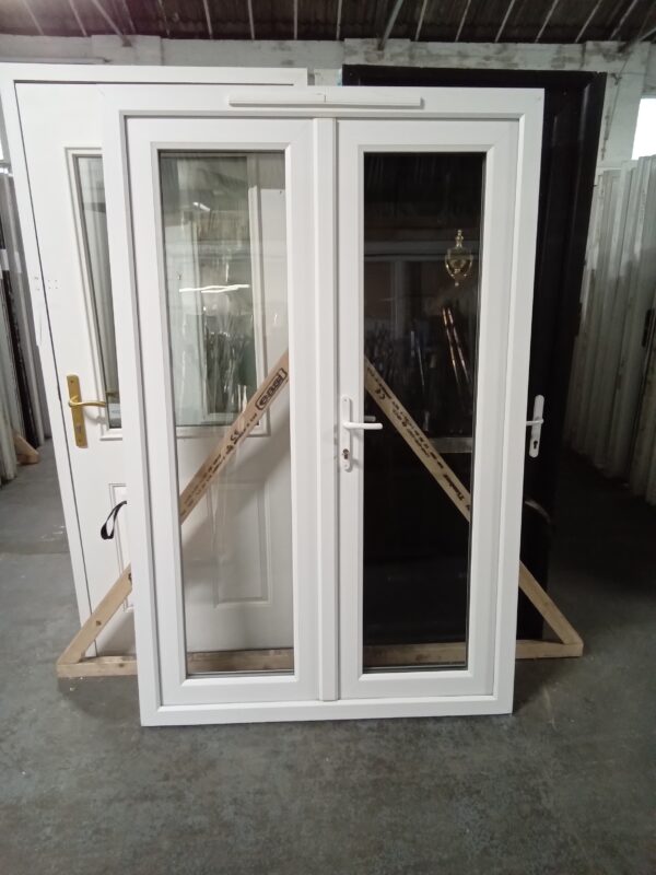 Used White Upvc French Doors 1300mm x 2040mm EA7