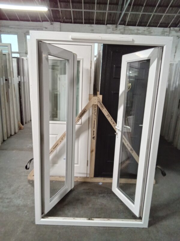 Used White Upvc French Doors 1300mm x 2040mm EA7 - Image 3